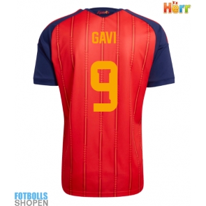 Billiga Spanien Paez Gavi #9 Hemmatröja VM 2026 Kortärmad